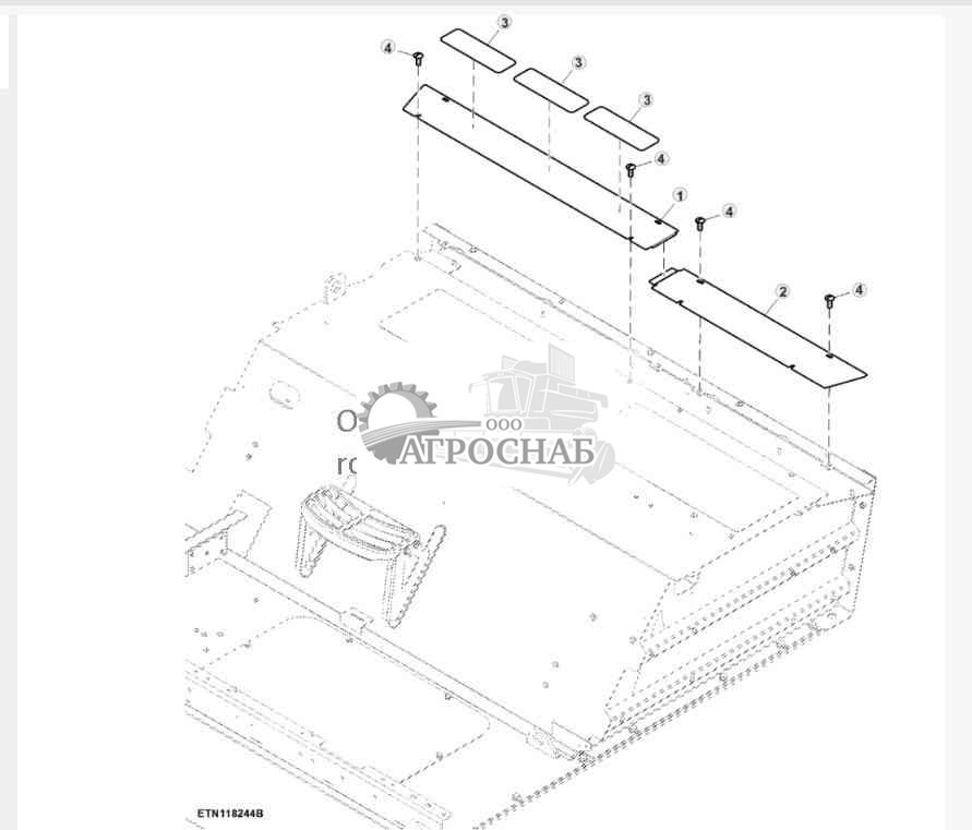 Панель крышки платформы двигателя, Tier 2 